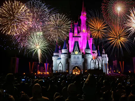 Fireworks over Cinderella's Castle in Magic Kingdom