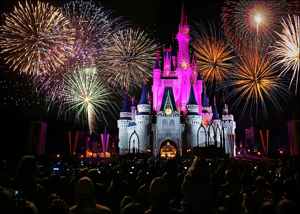 Fireworks over Cinderella's Castle in Magic Kingdom
