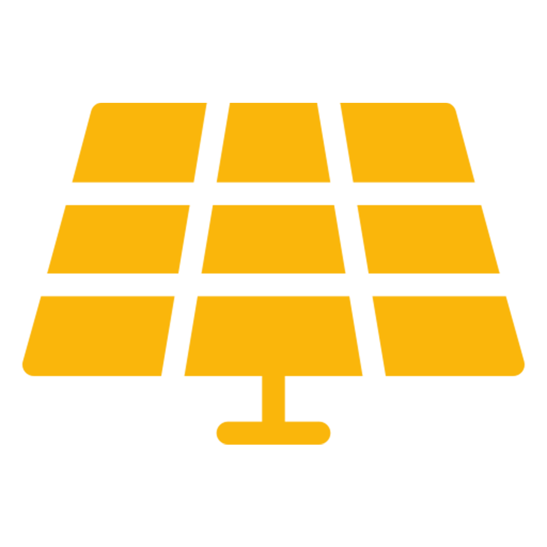 Yellow solar panel graphic