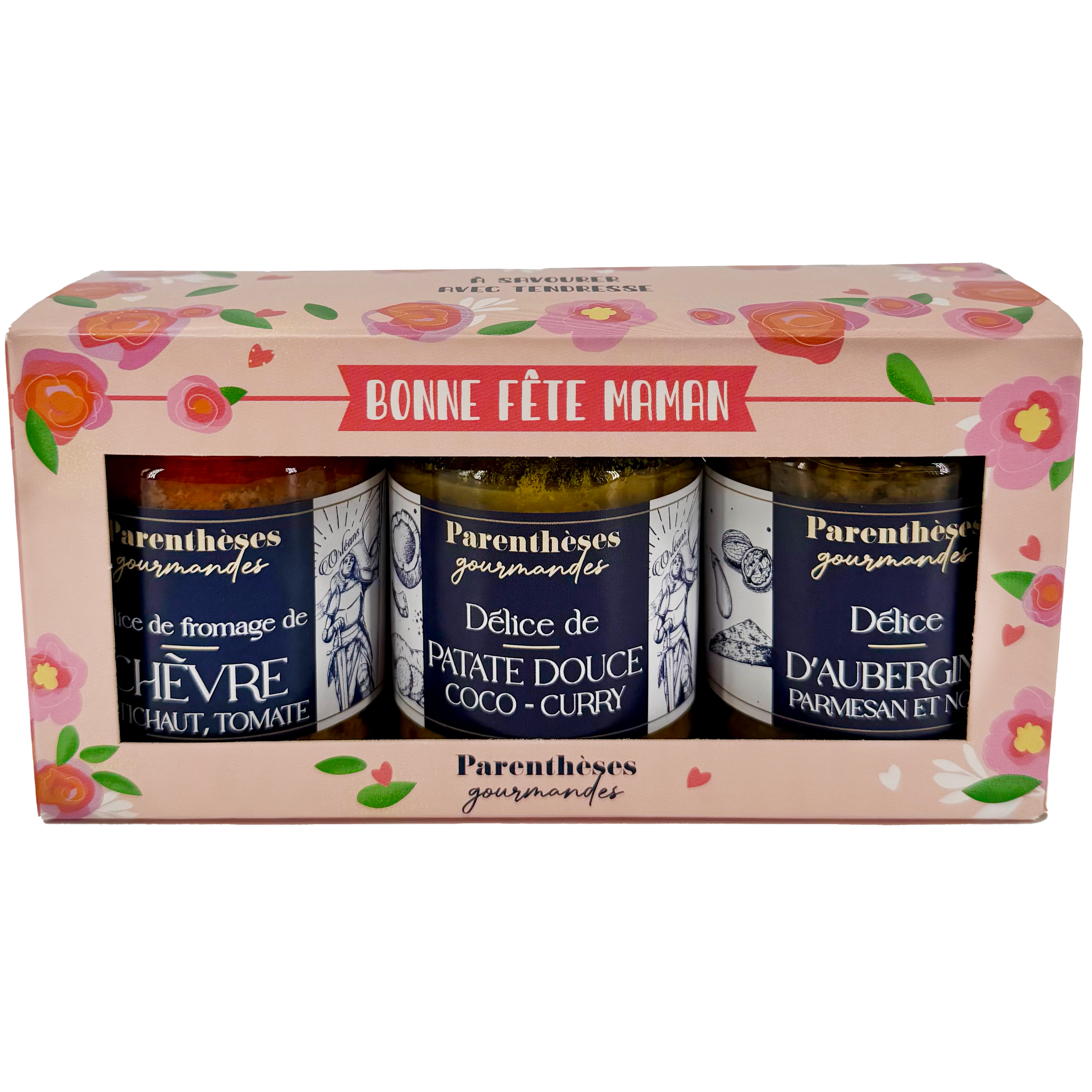 Lot de 3 tartinades "Bonne fête Maman" - 4 lots de 3