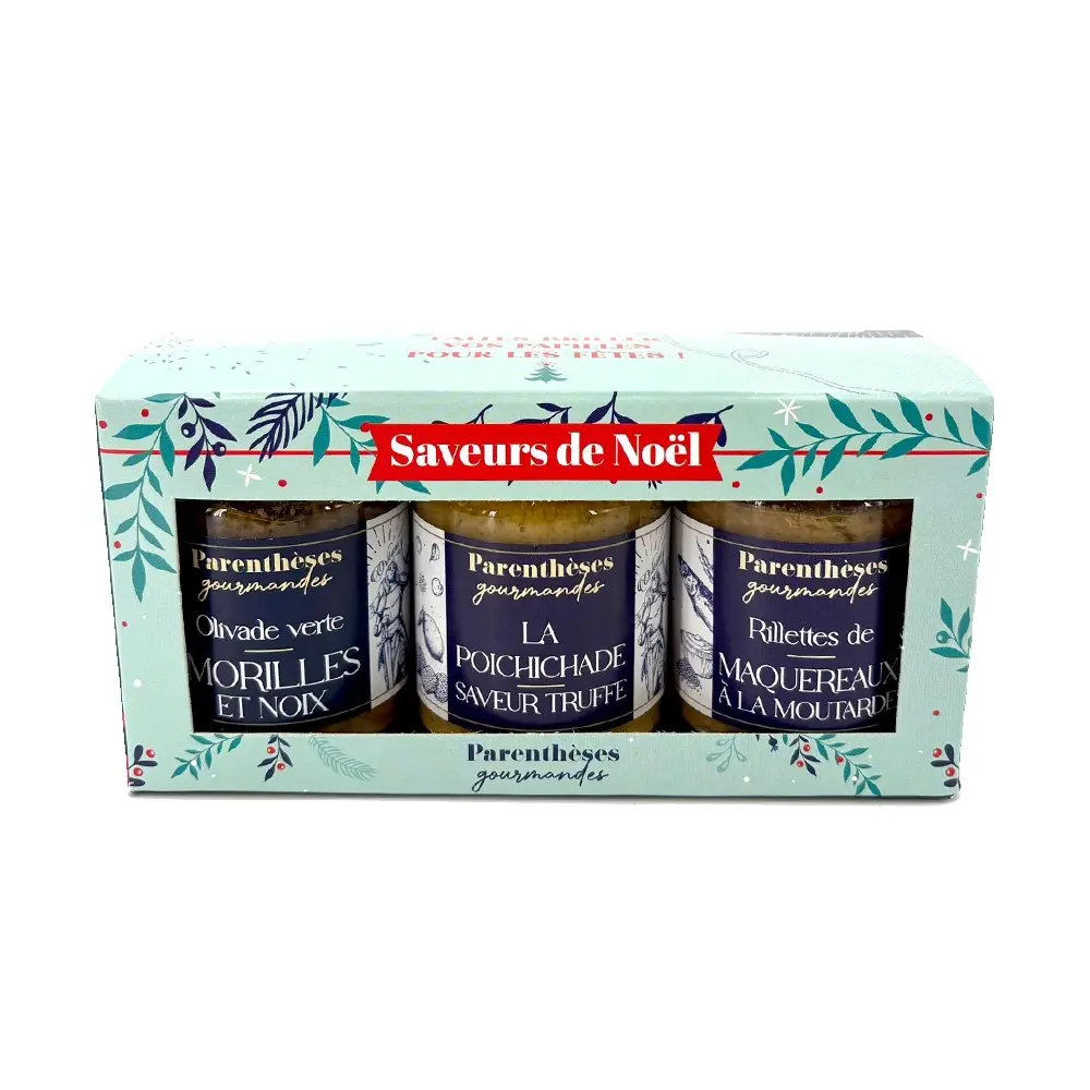 Lot de 3 tartinades "Saveurs de Noël"