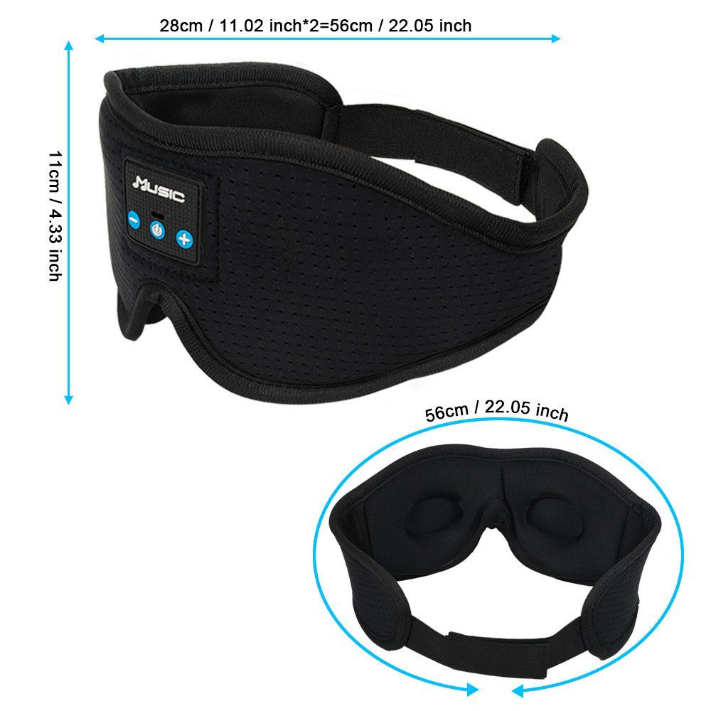 Wireless Bluetooth Sleep Mask with Memory Foam
