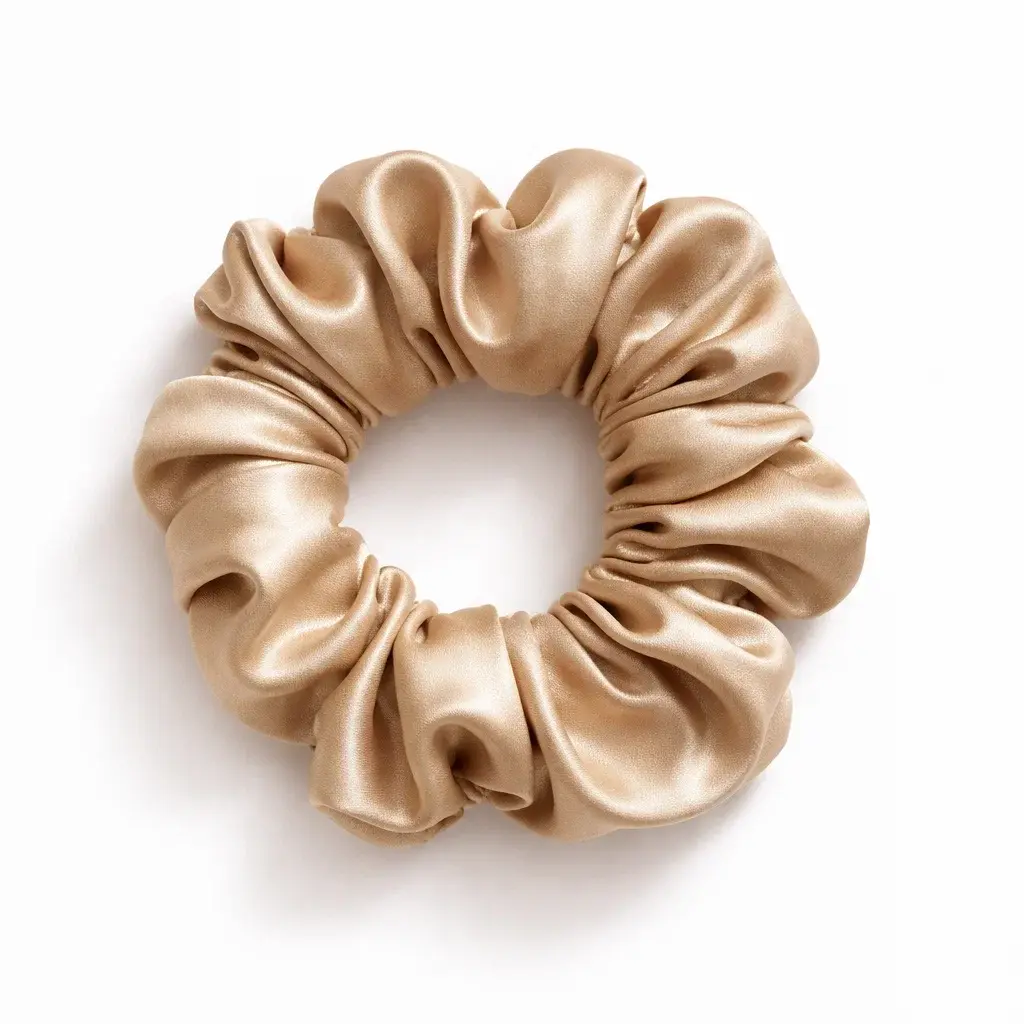 Rosé goud zijden scrunchie