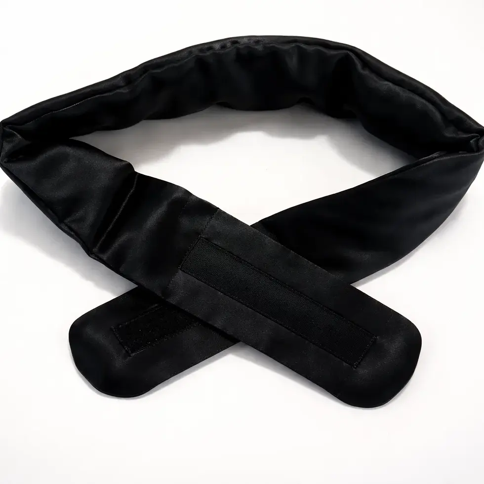 Luxe zijden haarband zwart volledig