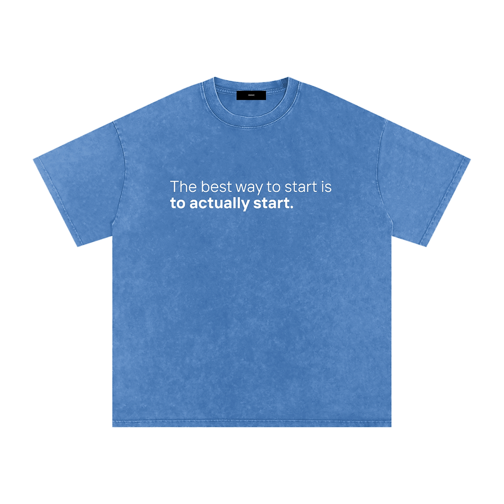 Thumbnail: Snow Washed Oversized Cotton T-Shirt-THE BEST WAY TO START