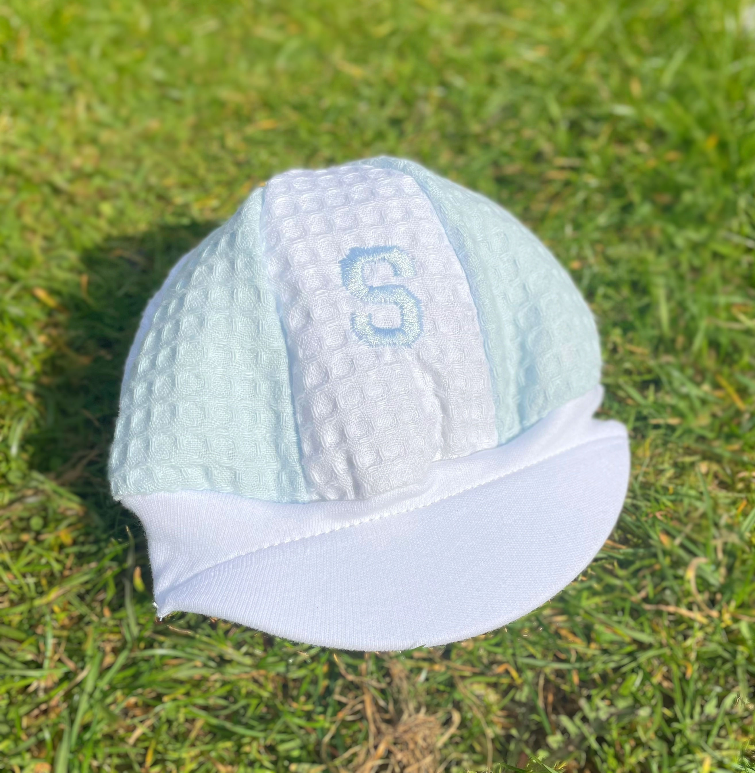 Blue Waffle Cotton Baby Cap