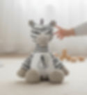 Personalised Zebra soft toy that can be personalised on tummy with sublimaiton