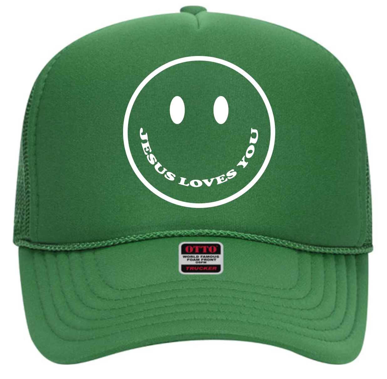 Jesus loves you smiley face hats