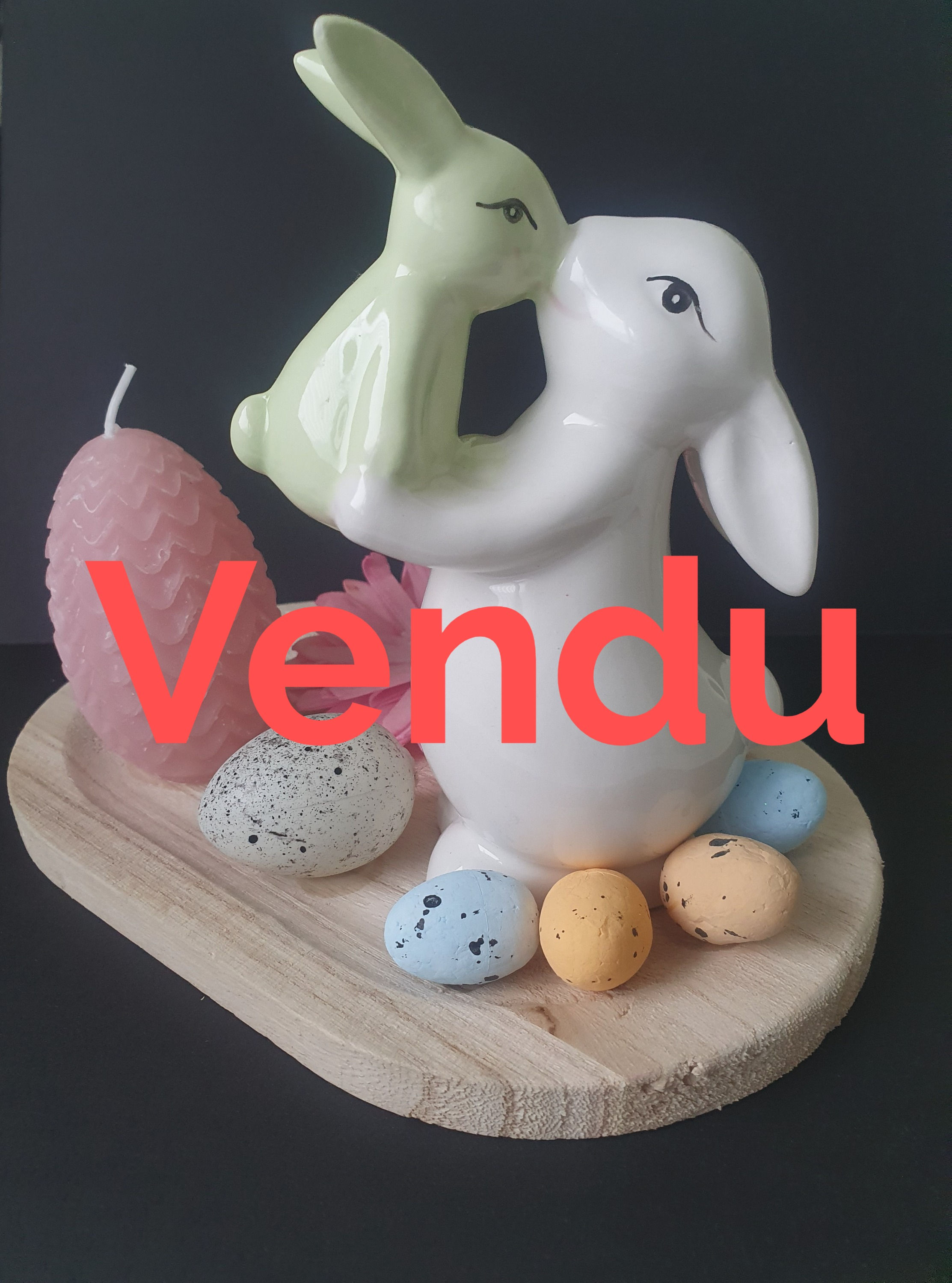 Bougie Lapin câlin Rose