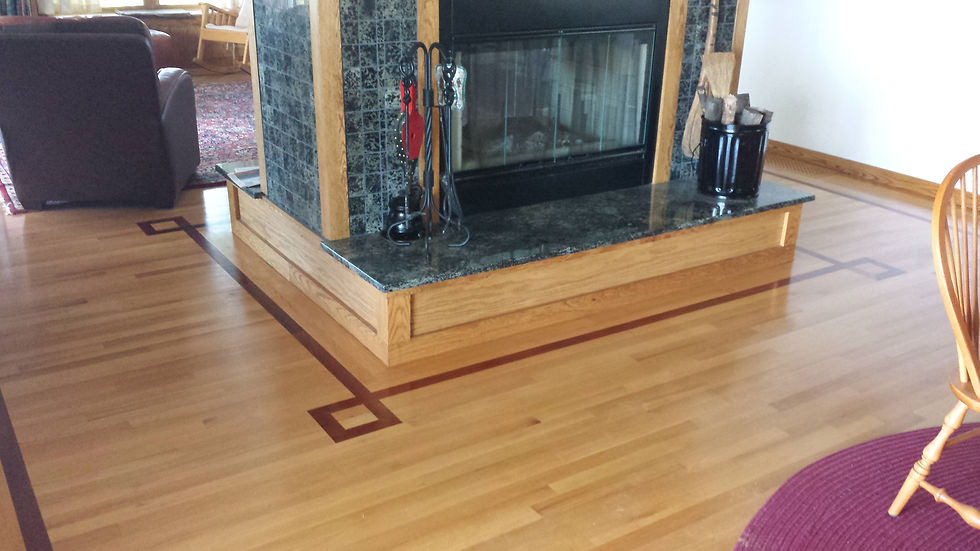qtrd. red oak with border