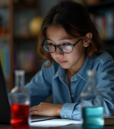 High school student studying IB and IGCSE curriculum with expert one-on-one guidance