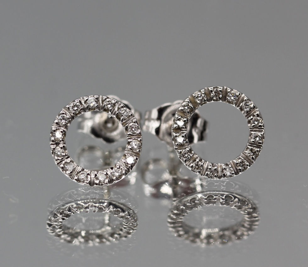 Luxury handmade white gold earrings with high-quality diamond and gemstone setting, shows custom jewelry design and elegance