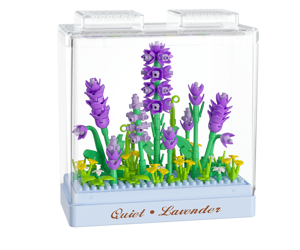 Thumbnail: Koco Bricks Preserved Fresh Flower Asst. w/ Case,Micro Mini Building Bricks Set