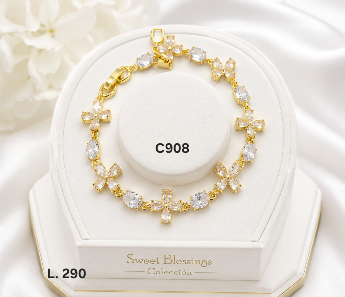 Pulsera Mariposas de Zirconia – Doble Laminado de Oro 18K
