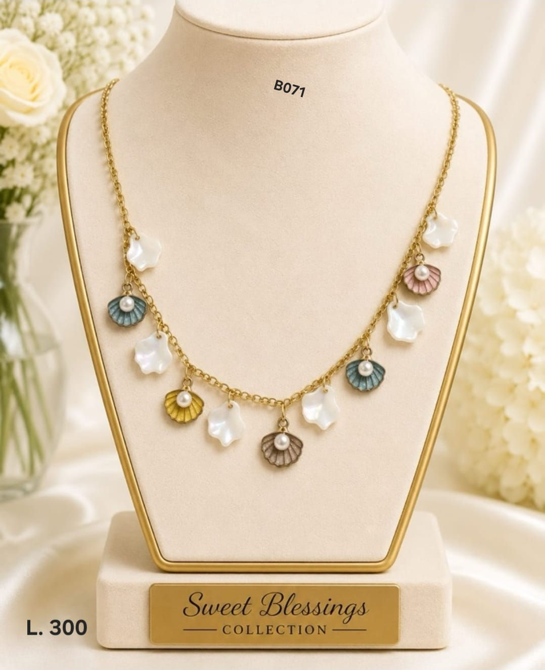 Collar Tesoros del Mar con Conchas y Estrellas