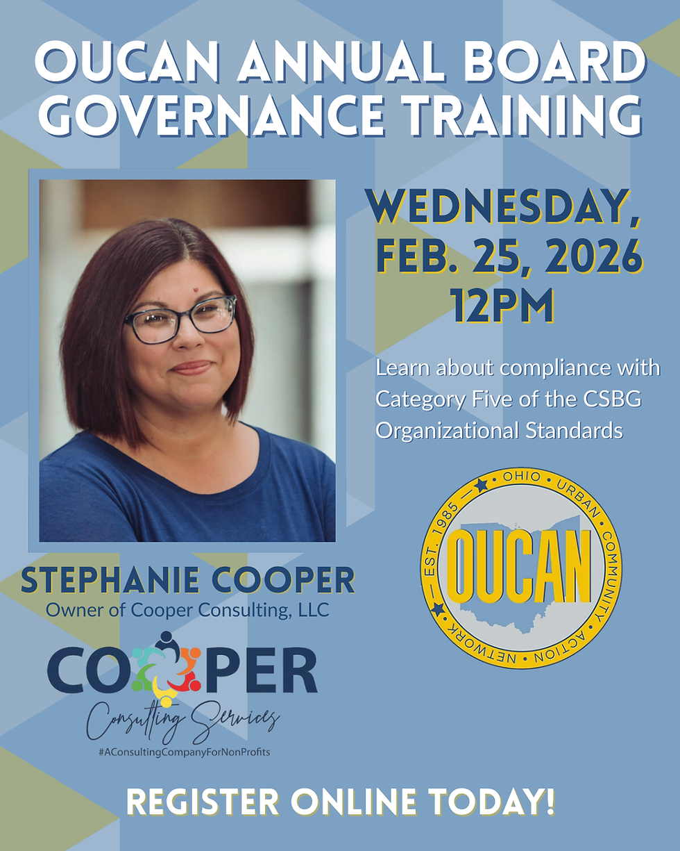 OUCAN Statewide Training: Board Governance for Ohio's CAAs