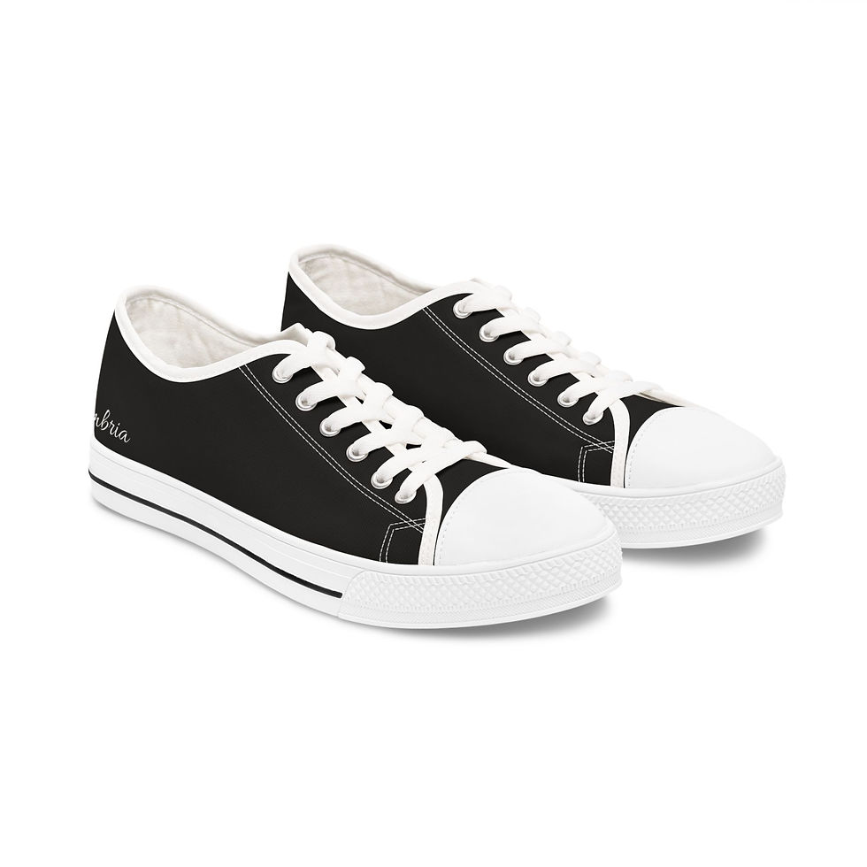 Thumbnail: Chic Black Women's Low Top Sneakers - Stylish & Comfortable Casual Footwear