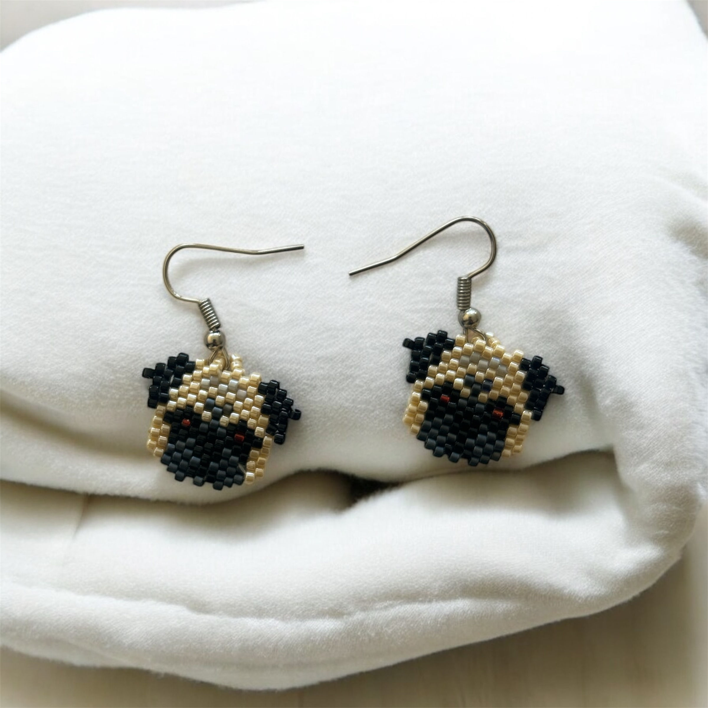Handmade Pug Earrings