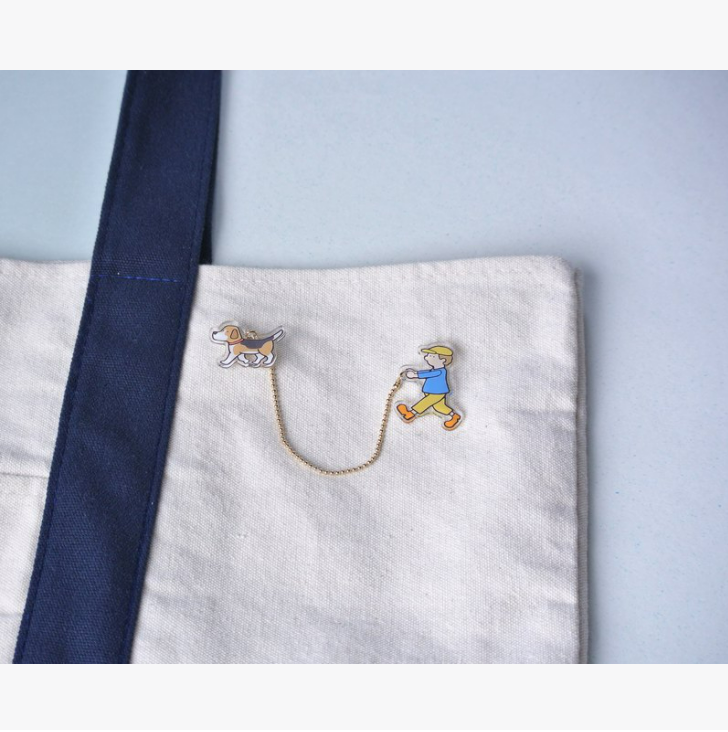 Thumbnail: Harapecora｜Walking Dog / Beagle Brooch