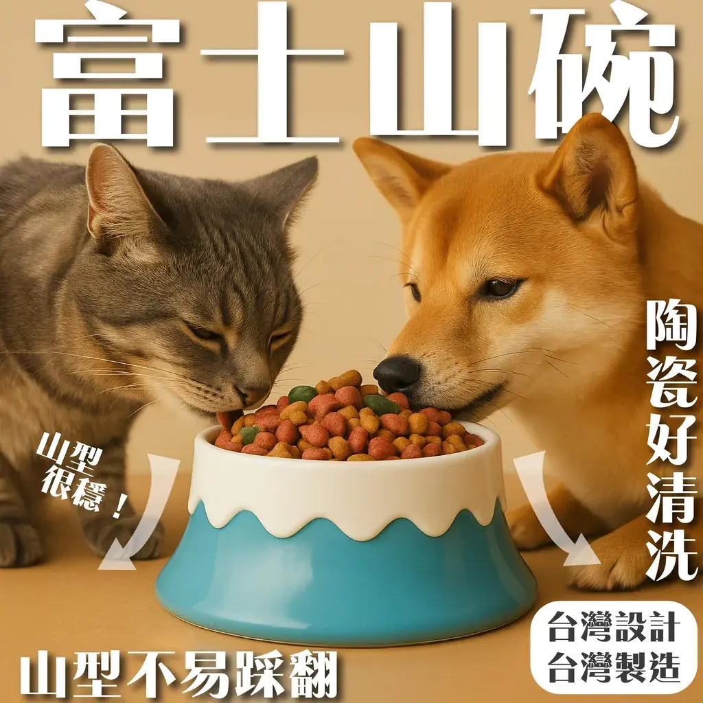 Nuke Pet｜陶瓷富士山寵物碗 貓狗碗