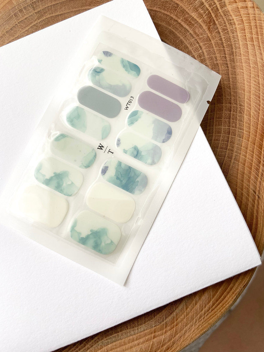 Thumbnail: What Tomorrow｜紫藍大理石 #WT013 無毒指甲貼 Nail Polish Wrap