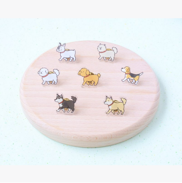 Thumbnail: Harapecora｜Walking Dog / Poodle Brooch
