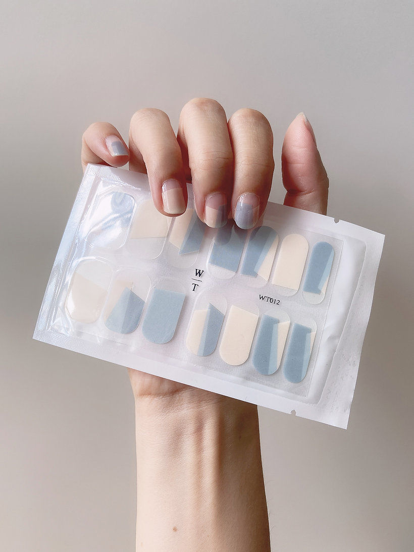 Thumbnail: What Tomorrow｜Half Yellow Blue #WT012 無毒指甲貼 Nail Polish Wrap