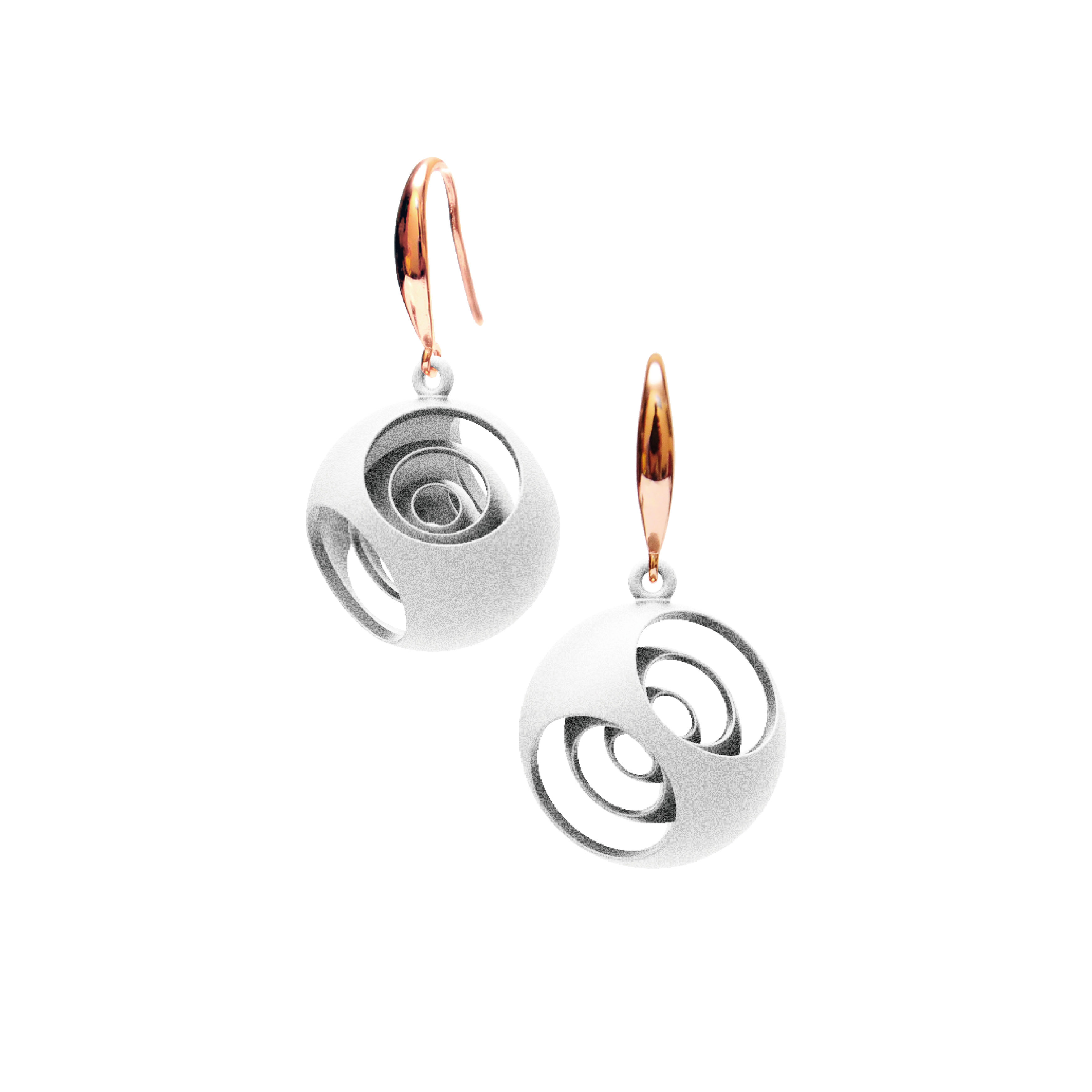 Mille-Feuille Fashion|Turner's Sphere Earrings (White)