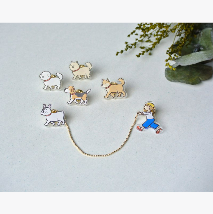 Thumbnail: Harapecora｜Walking Dog / Beagle Brooch