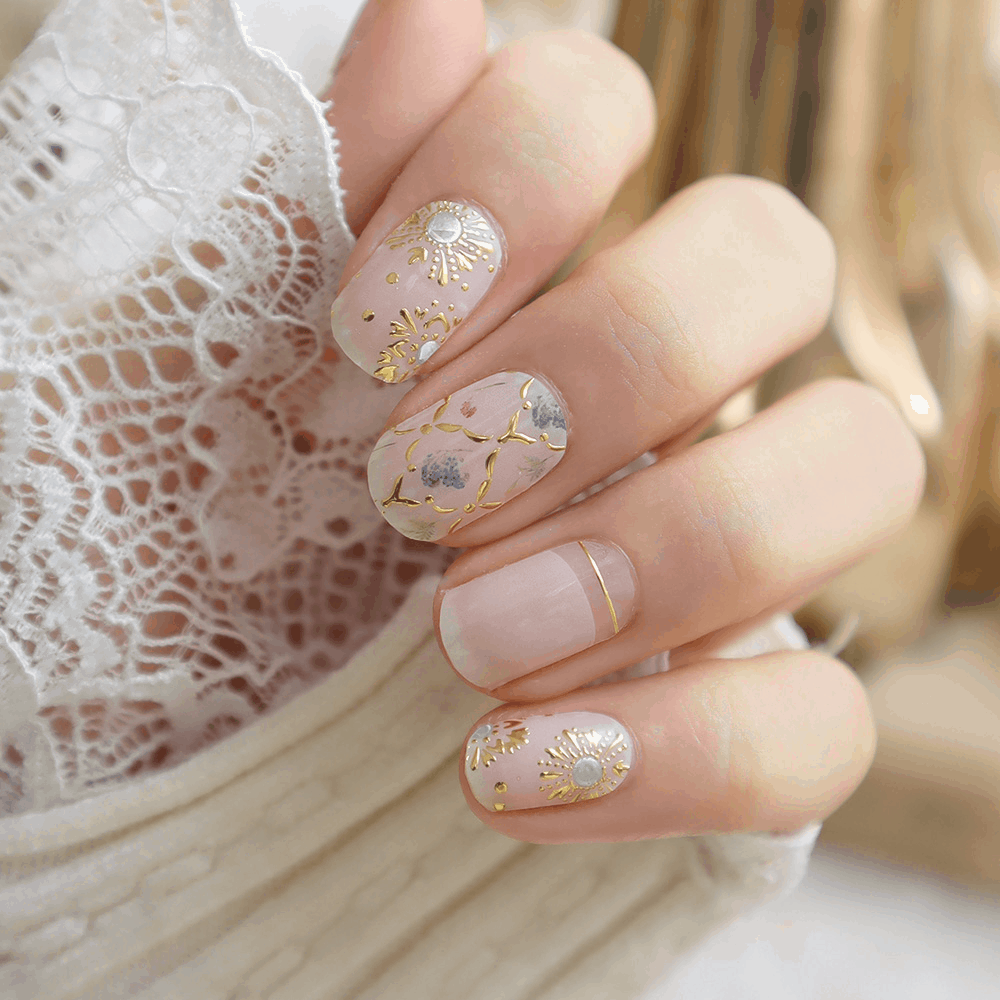 Lunacaca｜C00997 普羅旺斯花園 凝膠指甲貼