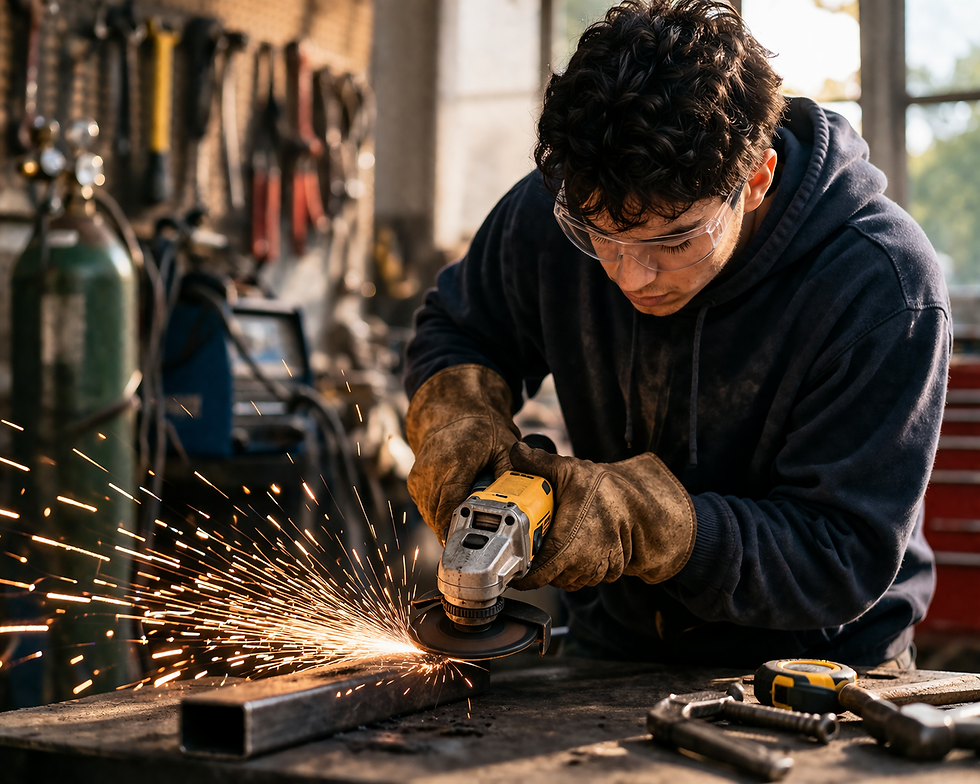 
Florida trade school student welding during a paid apprenticeship program funded by a GRO Gaining skilled trades scholarship in Tallahassee