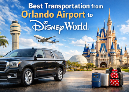 private transportation Disney World luxury transportation Disney World chauffeur service Disney World Disney resort transportation private Orlando airport to Disney private car