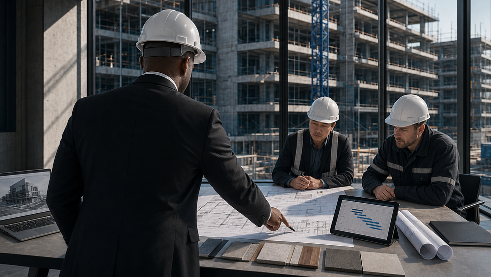 Owner's representative coordinating architects and contractors over land development plans for a North Florida and South Georgia construction project.