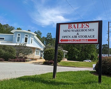 Bales Mini Warehouses Sign
