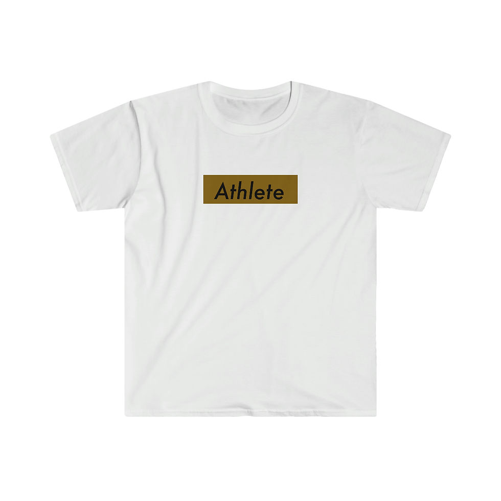 Thumbnail: Athlete - Gold & Black Unisex Softstyle T-Shirt