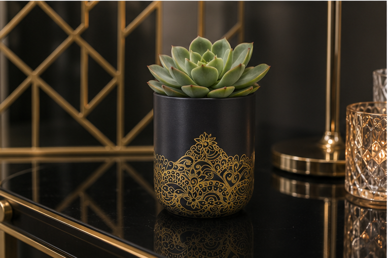 Thumbnail: Golden Lace Pot/Holder