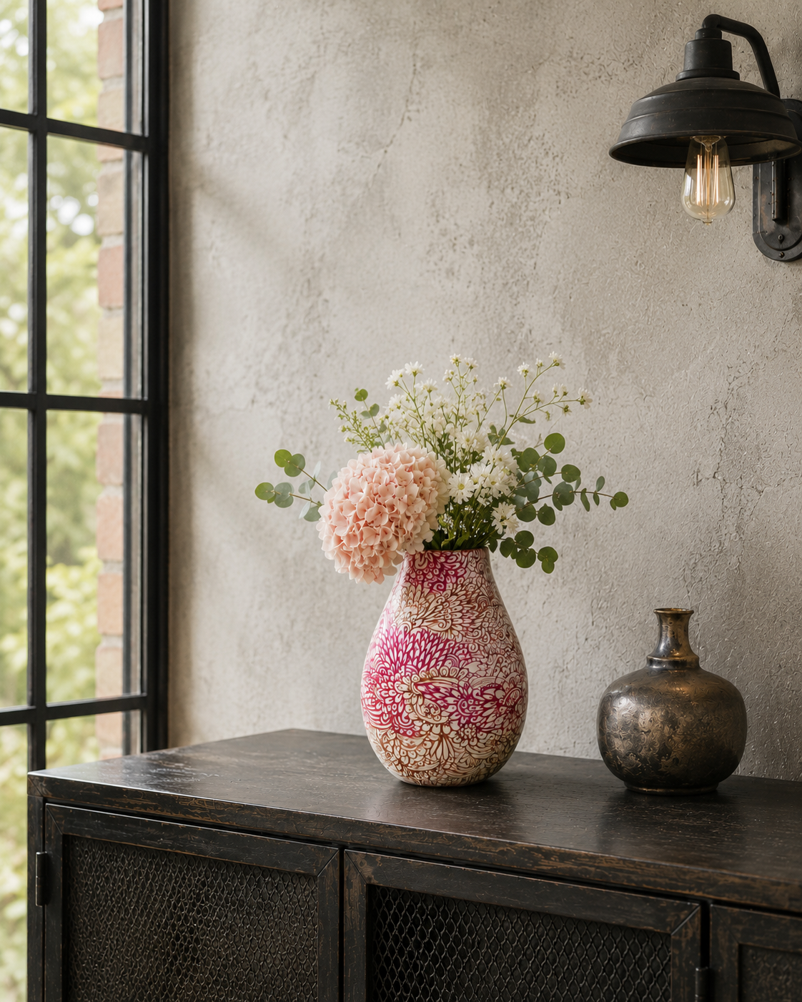 Berry Bloom Artisan Vase