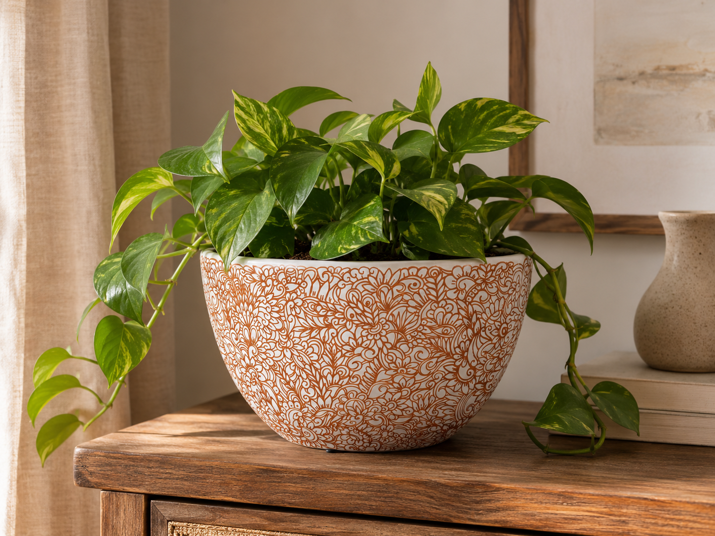 Autumn Lace Statement Planter