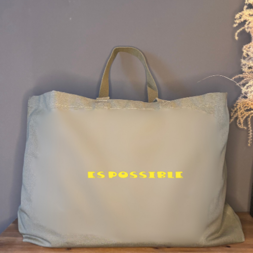 Miniaturbild: XXL Oversized Bachbag oder Shopper mit dem Print Es possible. Alles ist möglich.