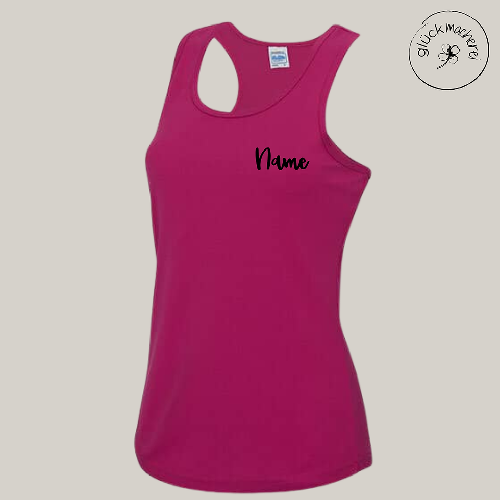 personalisierbares Team tanktop in verschiedenen Farben für Damen und Herren