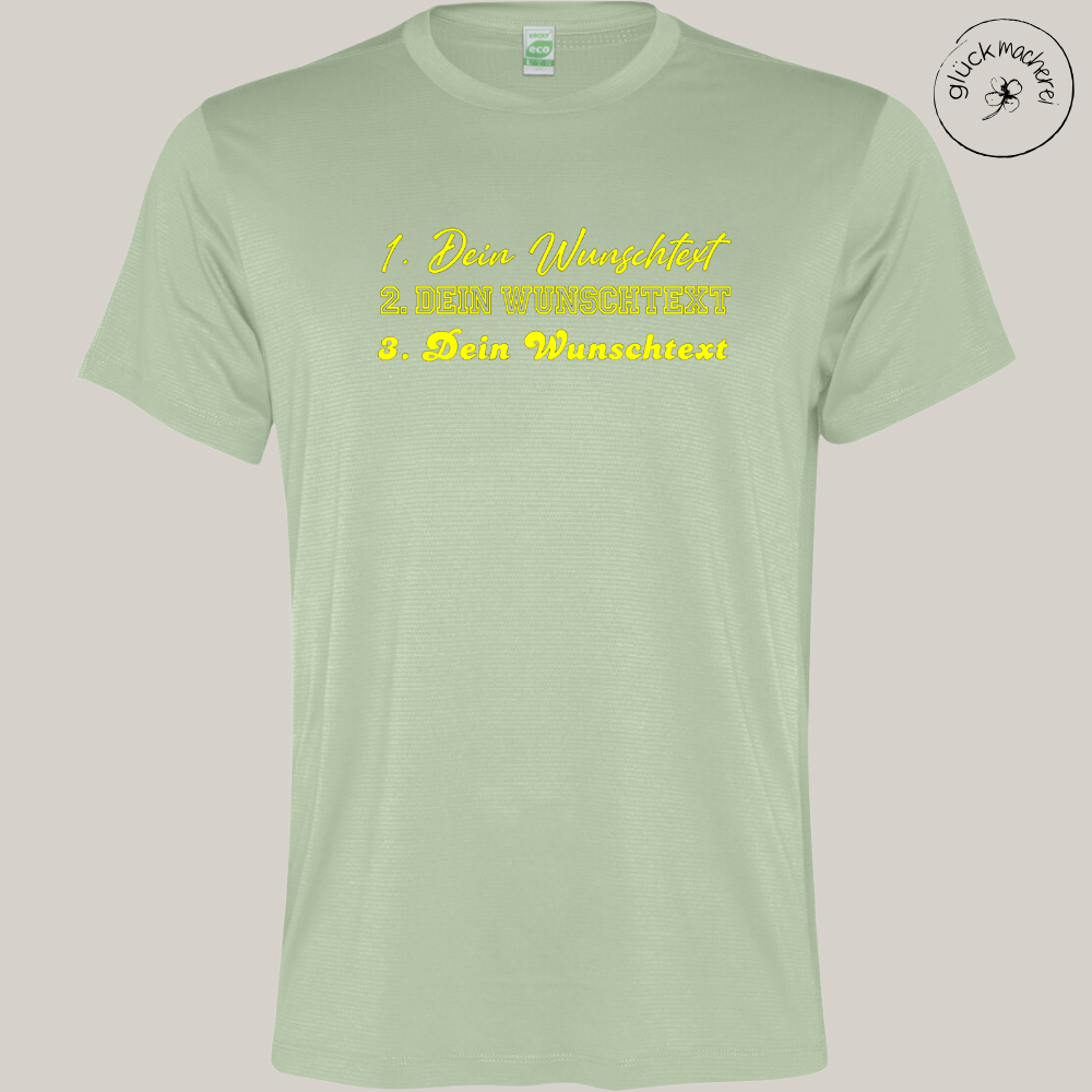 Atmungsaktives Sportshirt mit Wunschtext - Herren