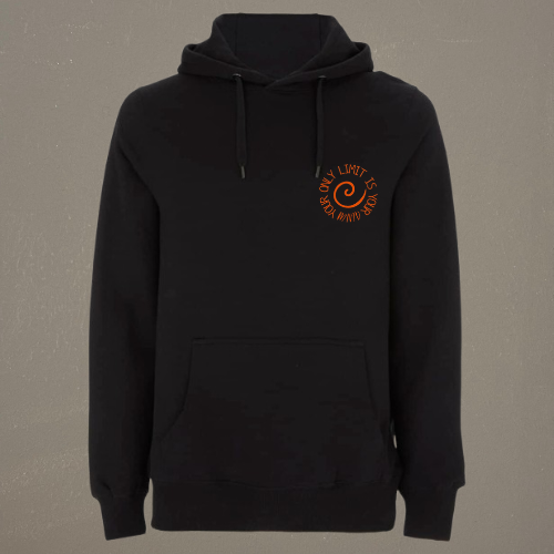 Miniaturbild: Unisex Hoodie aus Biobaumwolle mit Aufdruck auf der Brust 'your only Limit is your Mind'