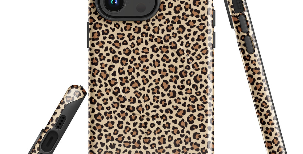 Handy Cover Case mit MagSafe im Leoparden Design