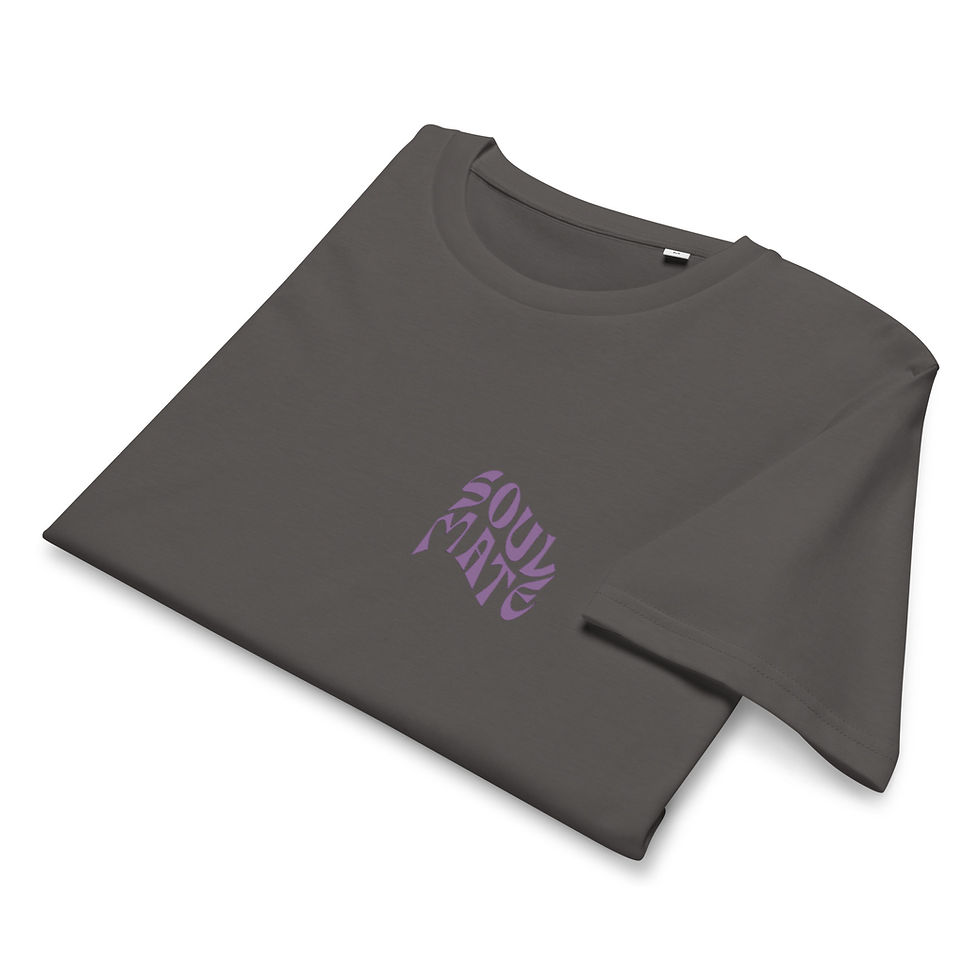 Miniaturbild: Unisex Shirt aus Biobaumwolle mit Brust- und Rückenprint SOULMATE