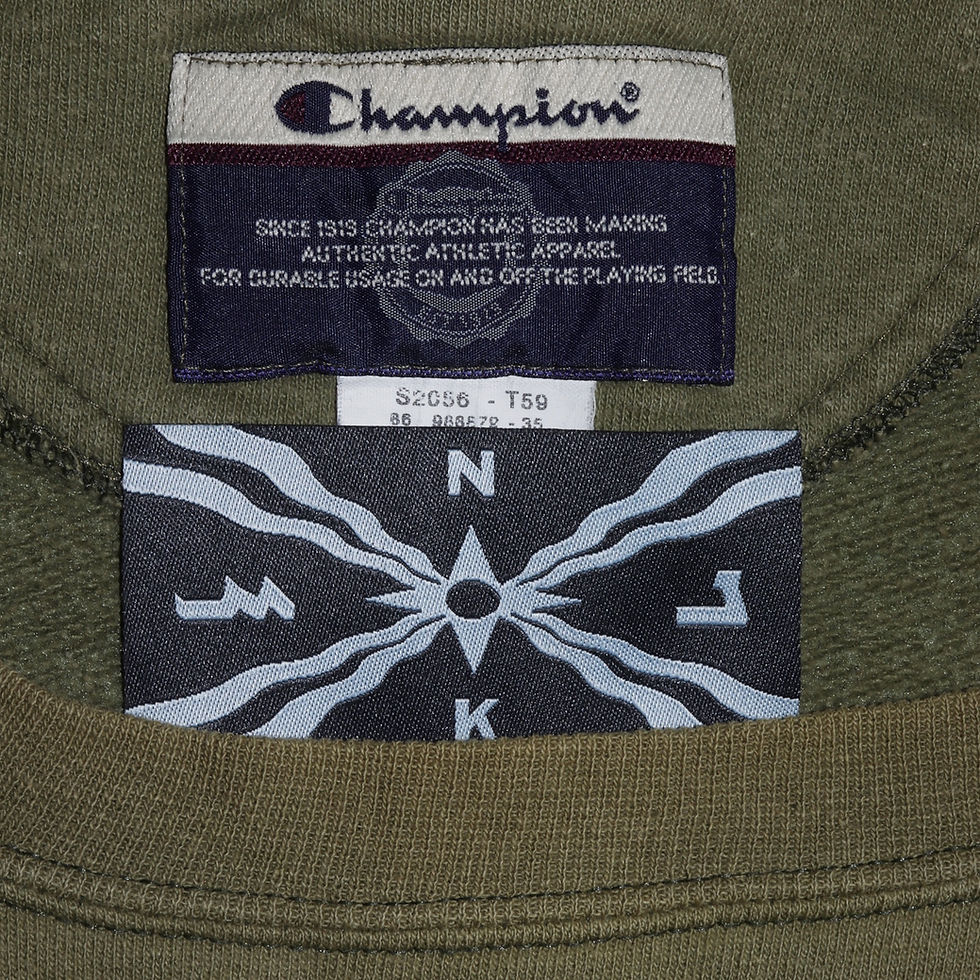 Thumbnail: NURA KHATHA Vintage Embroidered Assyrian Script Logo Sweatshirt [M-L]