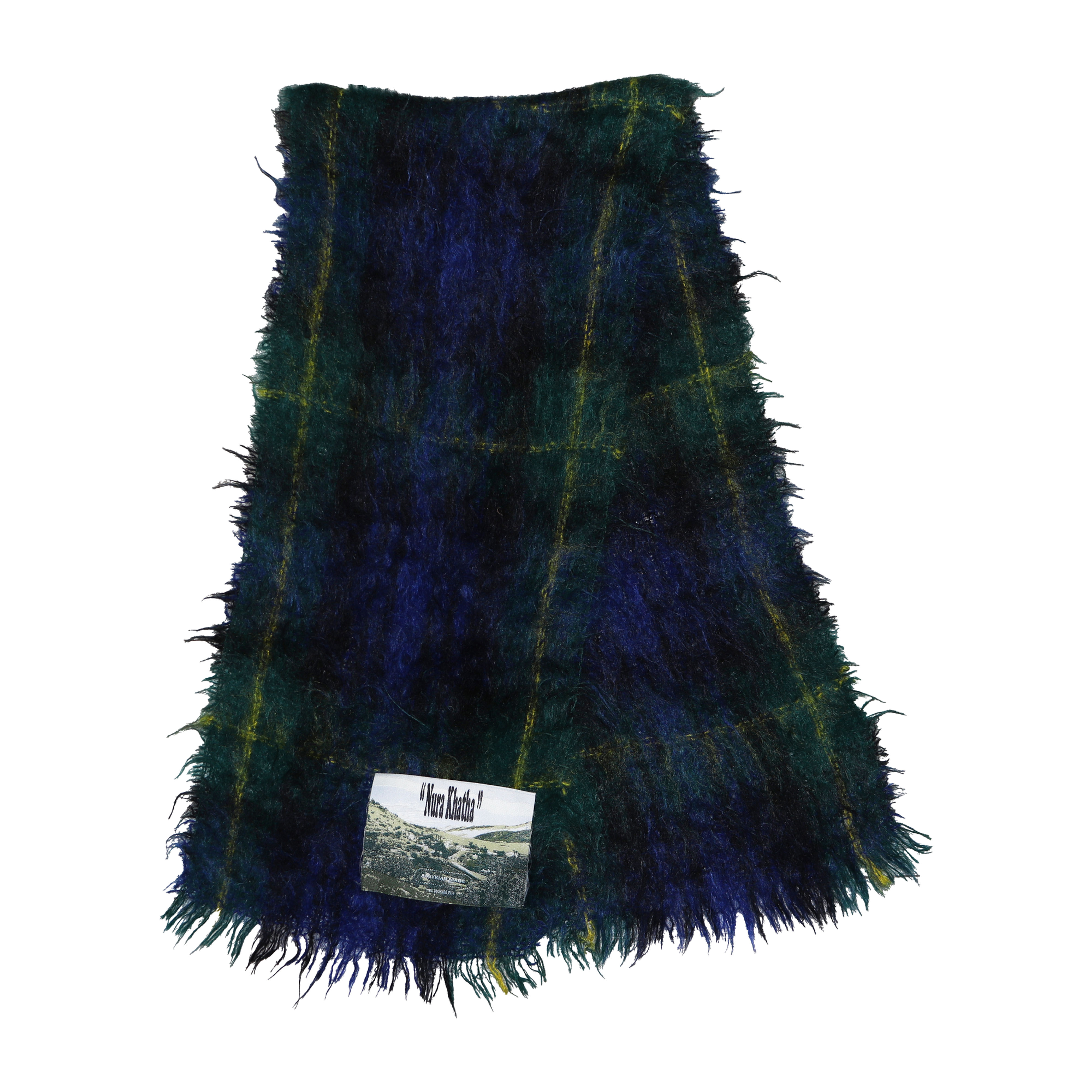 NURA KHATHA Genuine Mohair Pile Mini Scarf