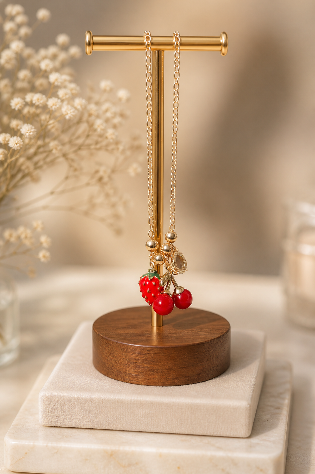Charms Necklace-Cherry