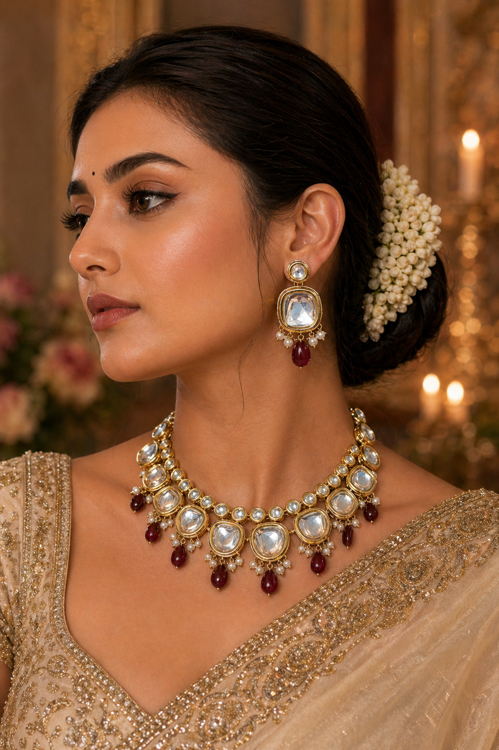 Indian Jewelry - Choker (Maroon)