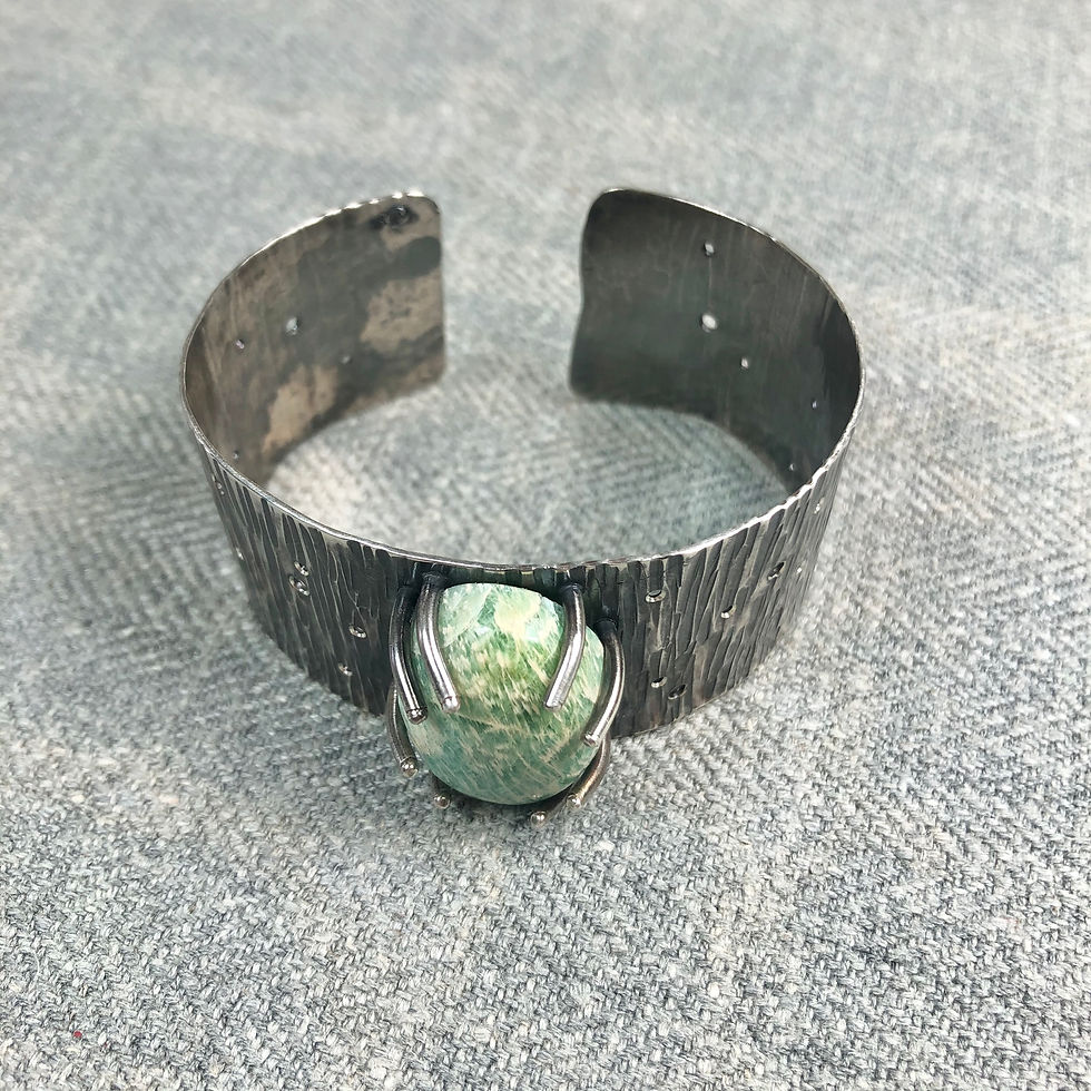 Thumbnail: Industrial stones bracelet #1 Amazonite