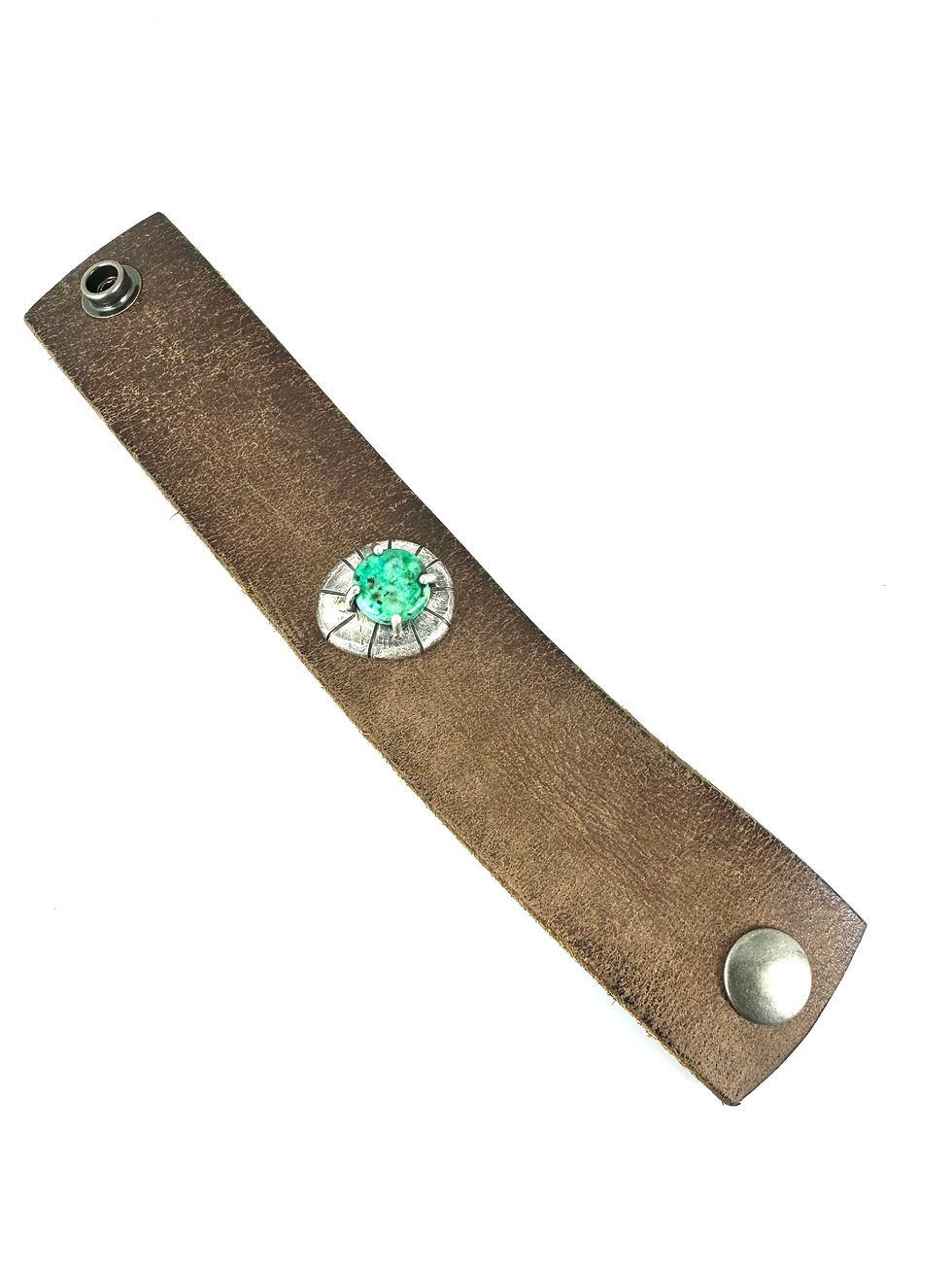 Thumbnail: Turquoise Star Leather Cuff